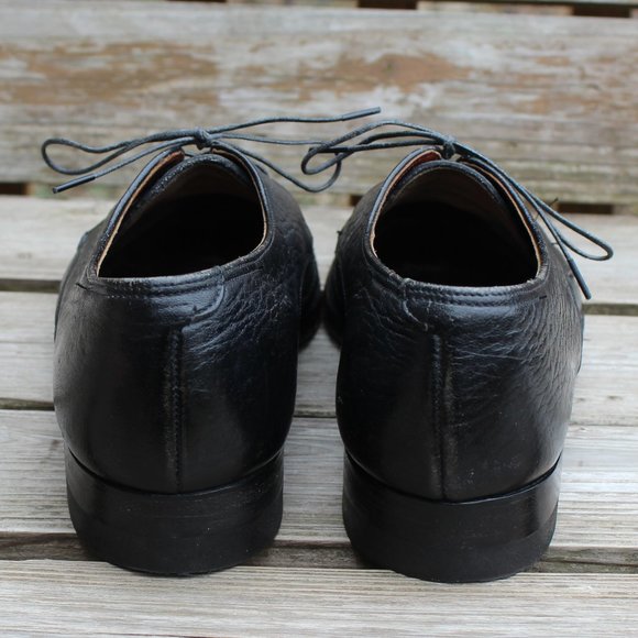 Vintage Dack's Black Prairie Oxhide Leather, Men's 7.5 D, Made in Canada - Picture 6 of 12